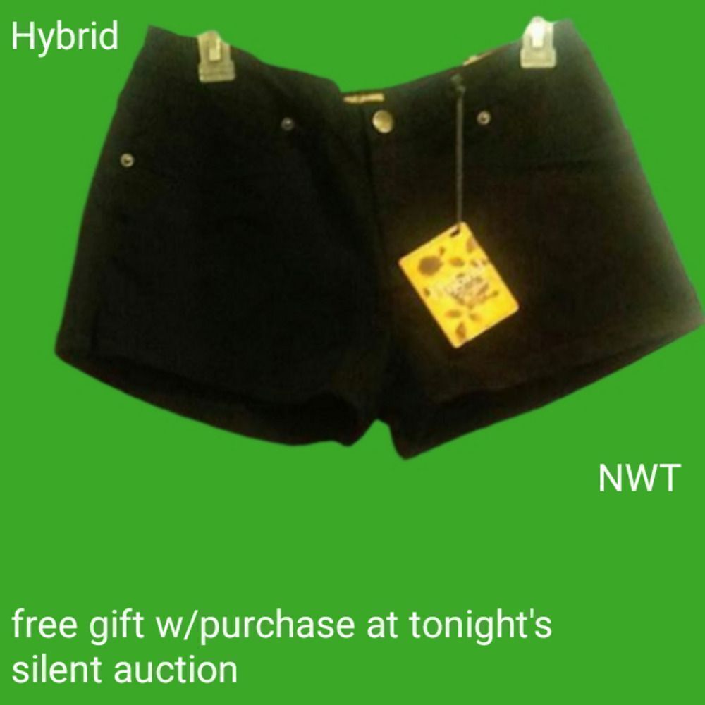 Hybrid size 13 black shorts NWT